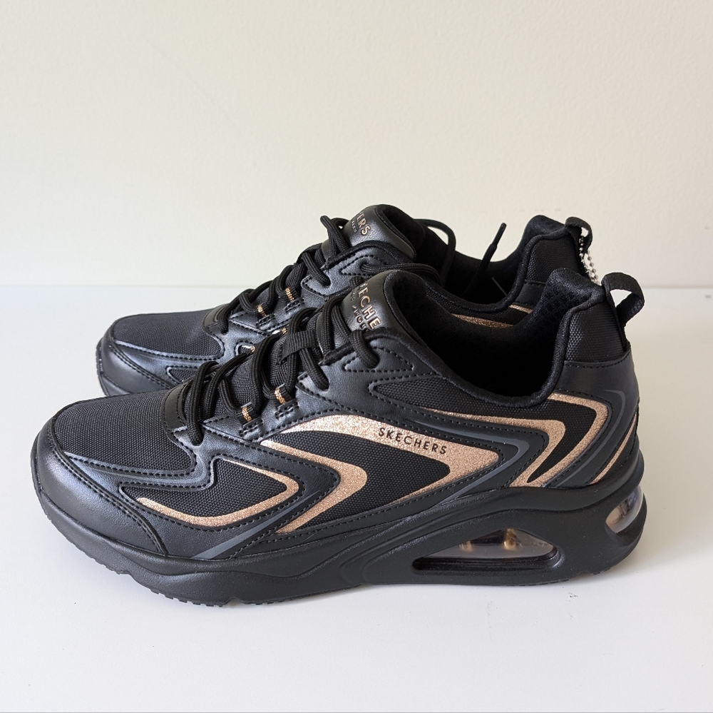 Skechers Black and Gold Sneakers